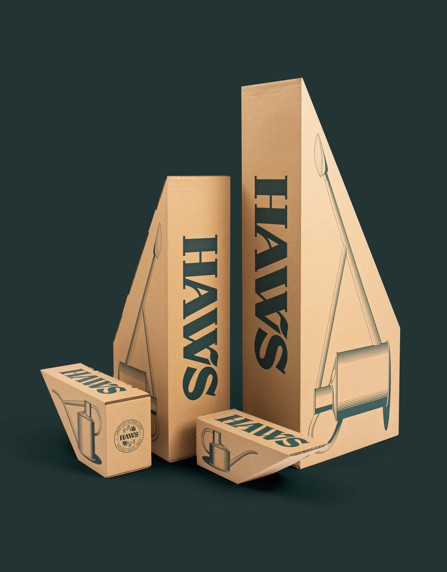 Premium retail packaging design for Haws Watering Cans by Together Design London