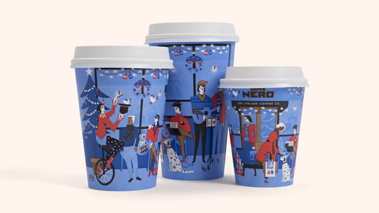 Caffè Nero coffee packaging and campaign design by Together Design London