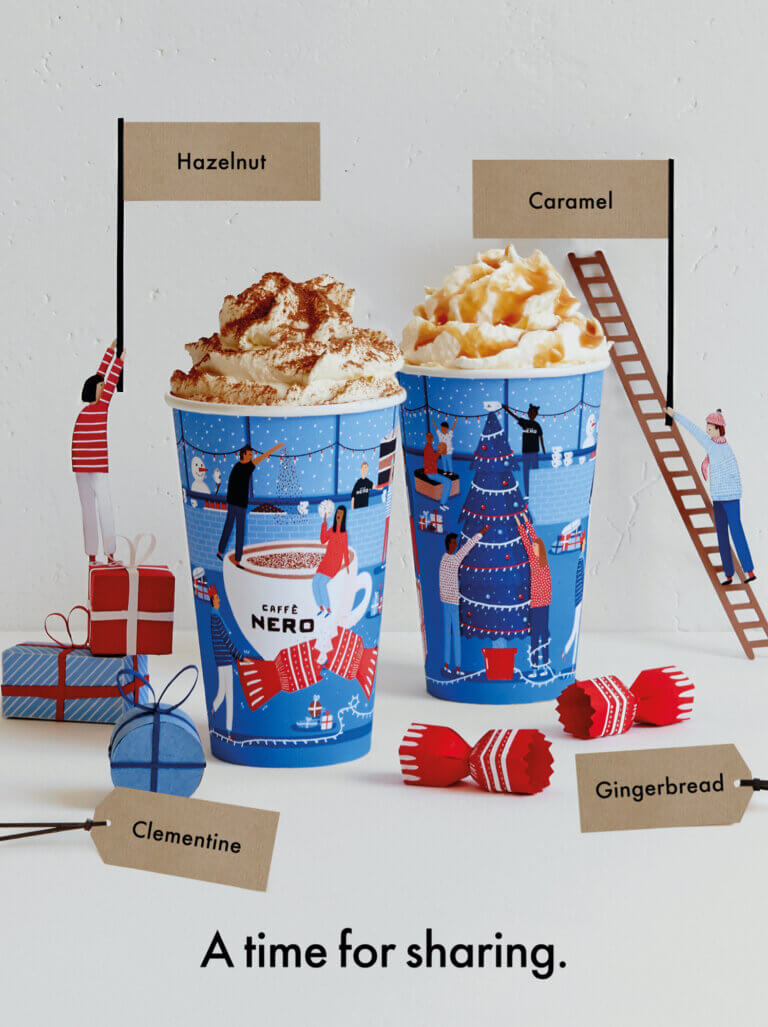 Caffè Nero coffee packaging and campaign design by Together Design London