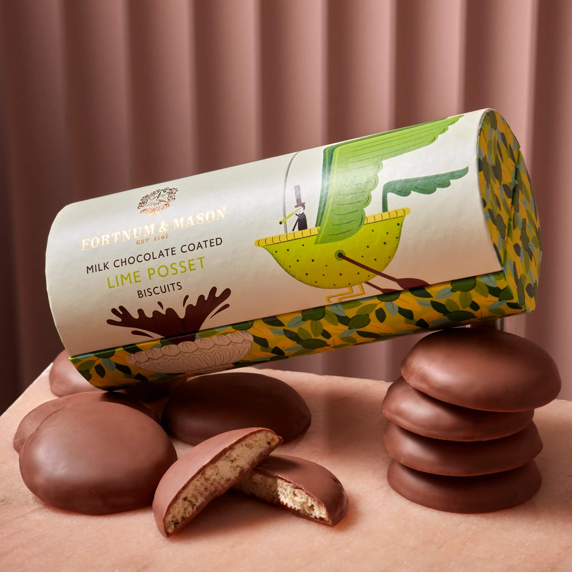 Luxury packaging design for Fortnum & Mason Chocolate Coated Biscuits by Together Design London