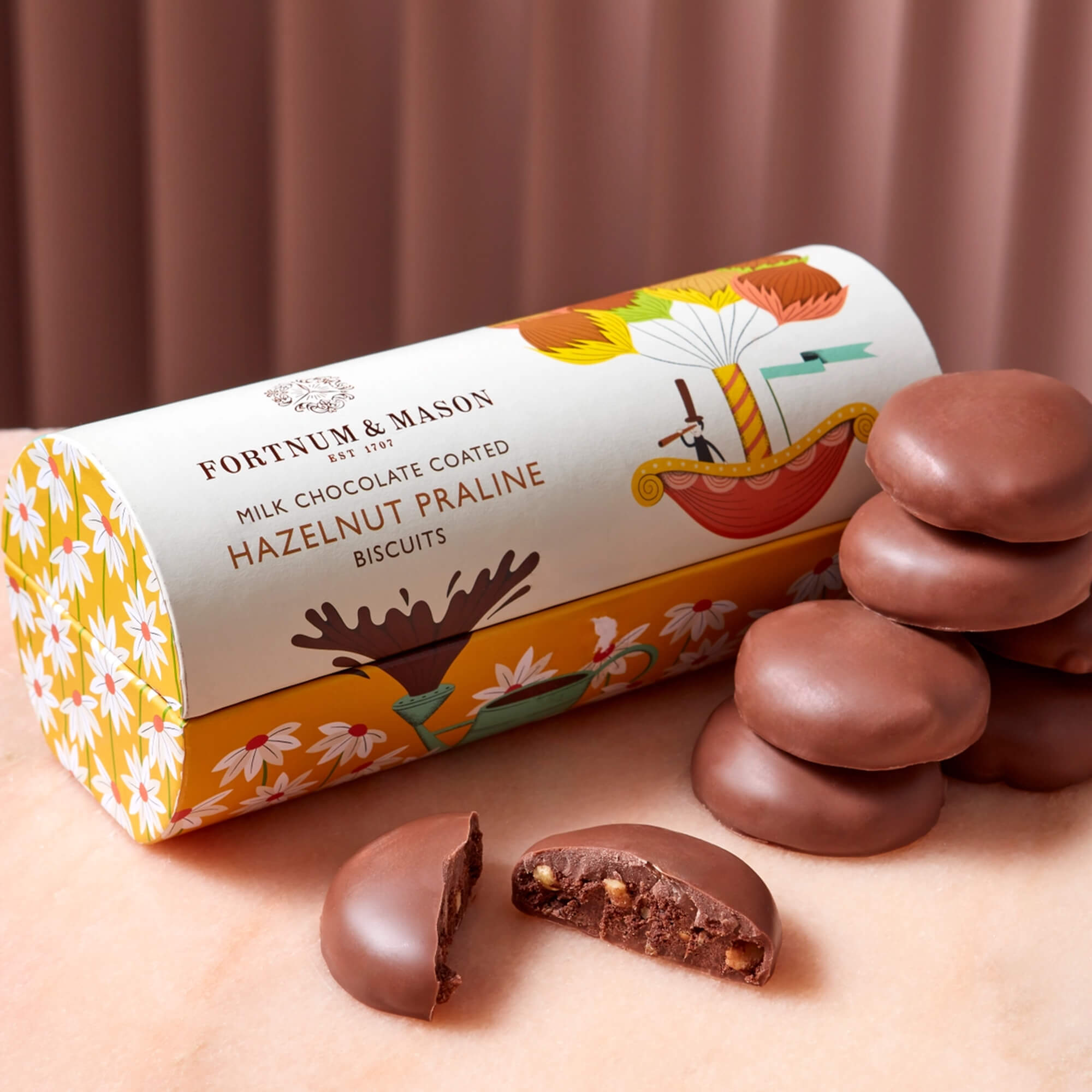Luxury packaging design for Fortnum & Mason Chocolate Coated Biscuits by Together Design London
