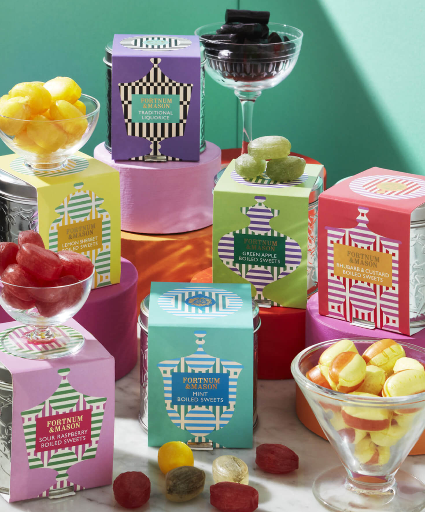 Luxury packaging design for Fortnum & Mason Boiled Sweets Confectionary by Together Design London