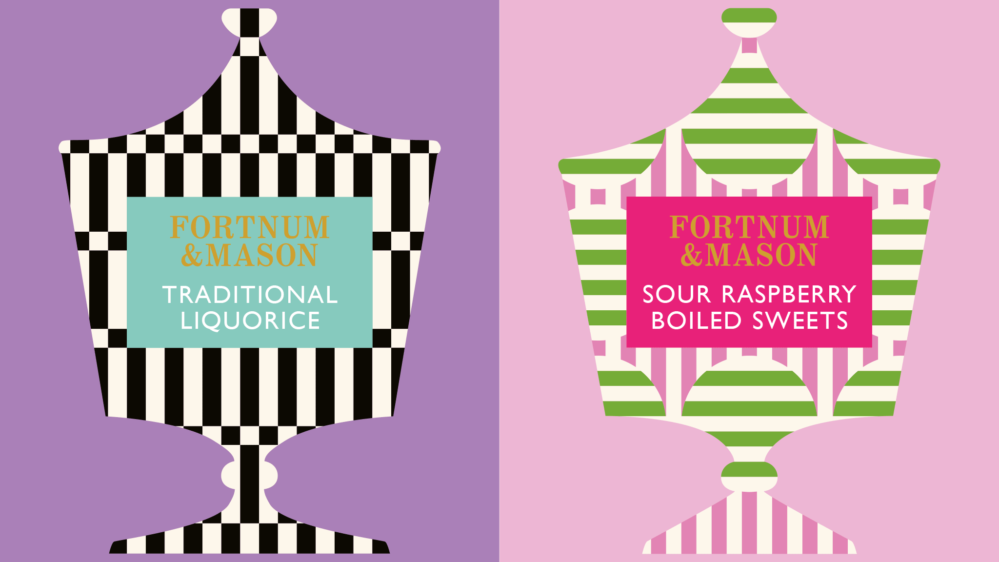 Luxury packaging design for Fortnum & Mason Boiled Sweets Confectionary by Together Design London
