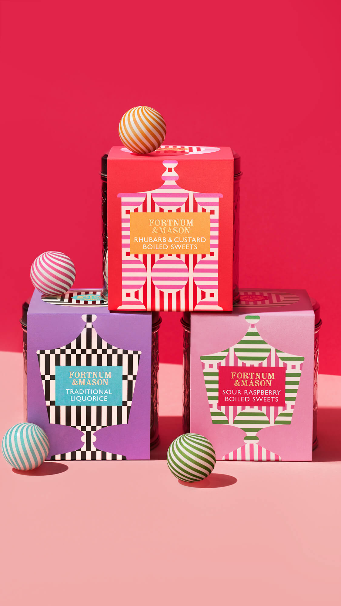Luxury packaging design for Fortnum & Mason Boiled Sweets Confectionary by Together Design London