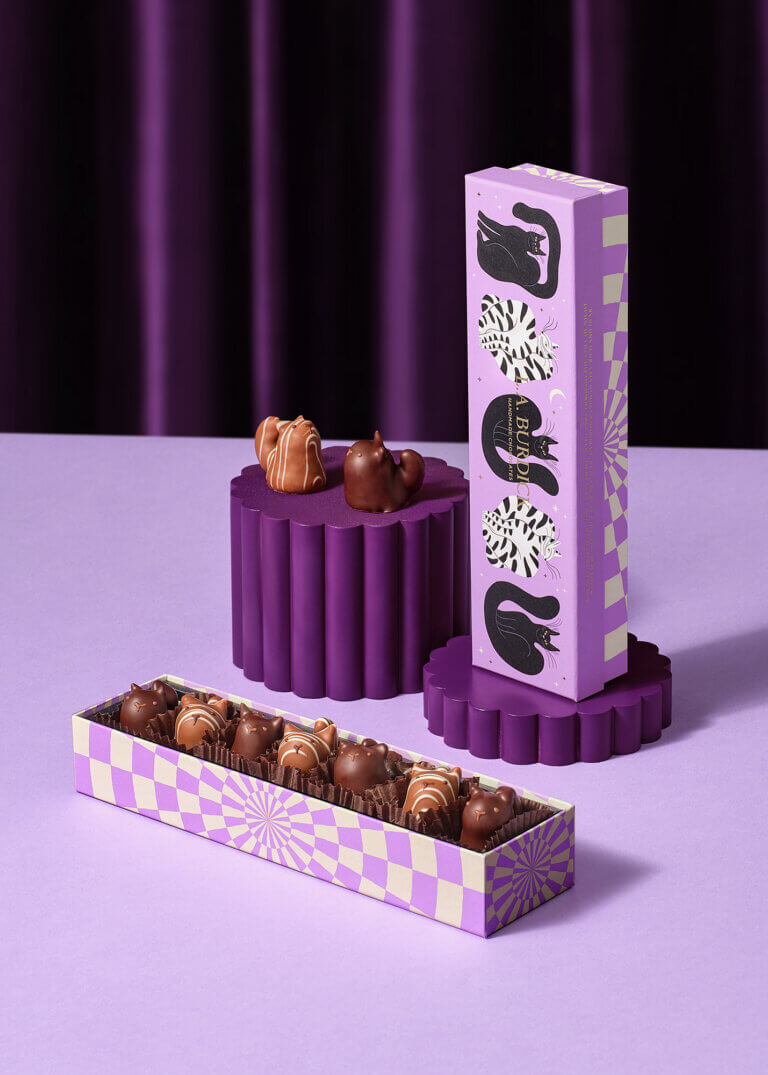 L.A. Burdick Halloween Packaging design by Together Design London
