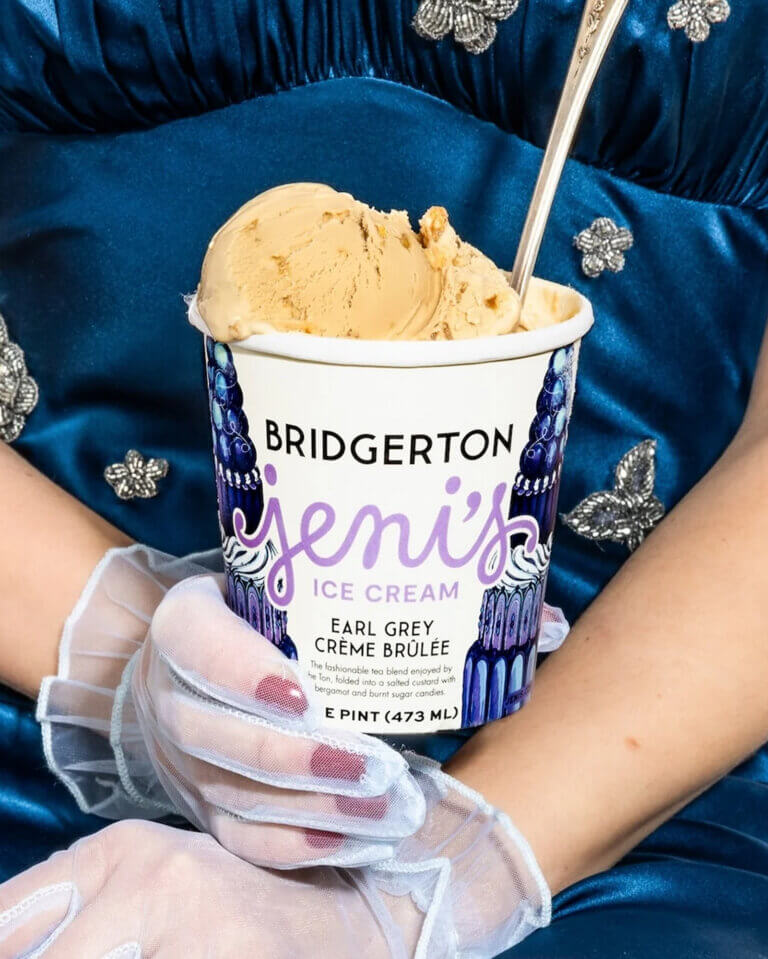 Jenis and Bridgerton Collaboration Packaging Design by Together Design London